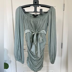 Off the shoulder Empire top with Silk Ribbon, size small